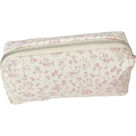 Pencilveske med sløyfe Praktisk pennal, jordbærblomst