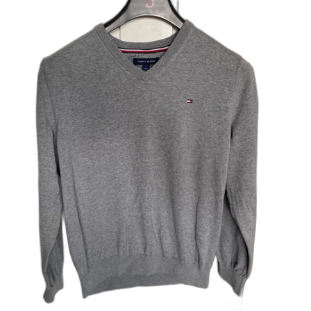 Grå v-ringad tröja från Tommy Hilfiger