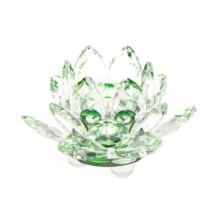 60 mm kvartskrystall Lotus Flower Crafts Glass Fengshui Ornament