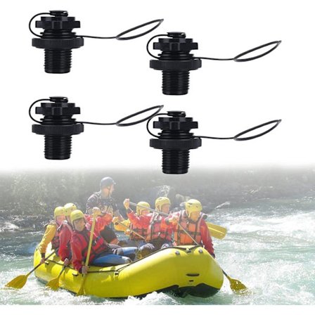 Oppblåsbar båtventil, 4 stk reserve skrue luftventil erstatningsskrue luftventil Boston ventil universell luftventil for kajakk oppblåsbare båter 