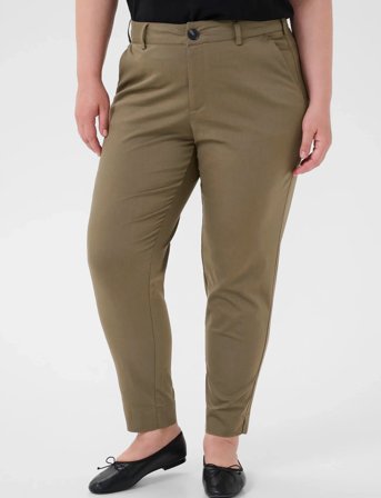 Kaffe Curve Kcleana Chino 7/8 Pants - Khaki green - 54