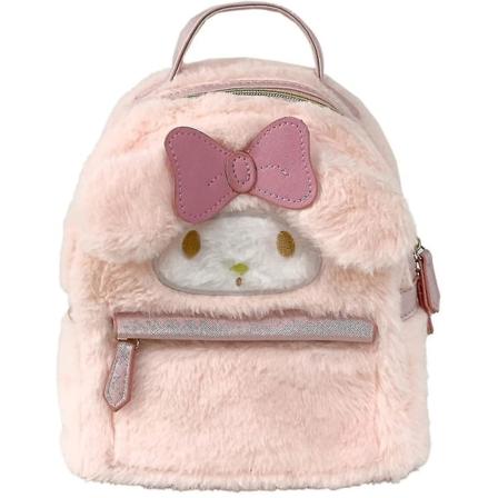 Søt jente plysjveske Ryggsekker for skolen, 3d Kawaii Animal Cartoon Skoleveske For Jente Bokveske Skolemateriell, Rosa Kanin-2