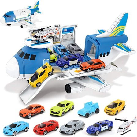 Flymaskiner Kjøretøy Leker Morsomme Pedagogiske Simulering Transport Lastefly Bil Leker Lekesett for 3 til 6 Åring