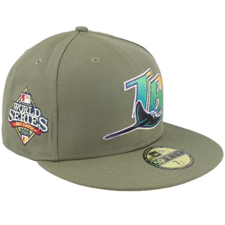 New Era - MLB Grün fitted Cap - Tampa Bay Rays Launch 59FIFTY Olive Fitted @ Hatstore