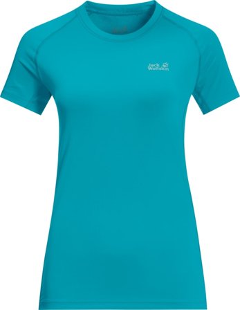 Jack Wolfskin Women's Tourer Vent Tee Women Short sleeved fitness sweater Blue L