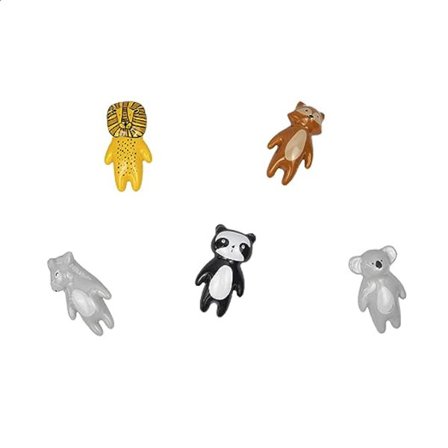 Keramiske kroge (sæt med 5), knager, vægknager, dekorative kroge, knagerække til