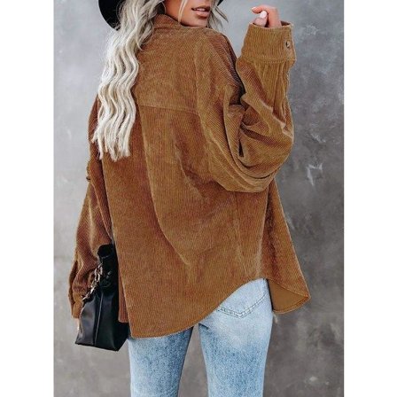 IC Dam Manchester Button Down-skjorte Shacket Boyfriend Lang