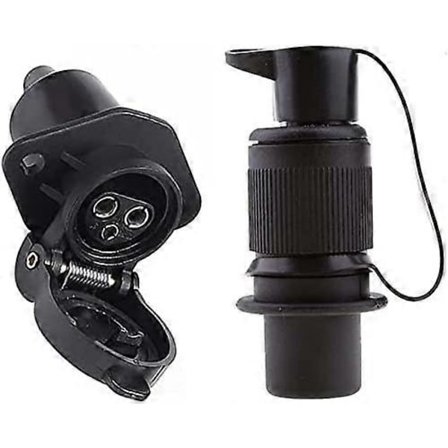 3-polig släpvagnskontakt och släpvagnsuttag, 12V vattentät 3-polig hona hane släpvagnskontakt, 3-polig dragkrok släpvagnskontakt passar släpvagn/