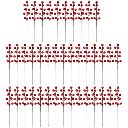 Keinotekoiset punaiset marjanvarret joulun simuloidut orjanlaakerimarjat koristeet realistiset marjanpoiminnat tee-se-itse askarteluihin seppeleisiin 