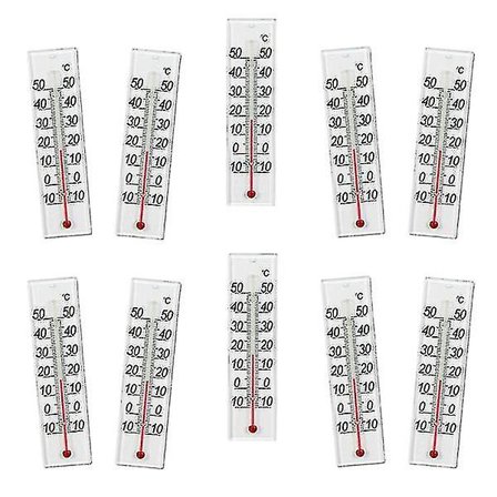 10-pak Indendørs Termometer 10 til 50 Grader Celsius, Kolonne