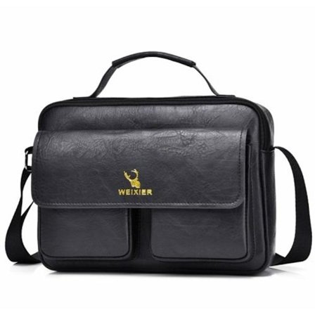 D241 Herr Business Axelväska Stor Kapacitet Casual Messenger Bag (Svart)