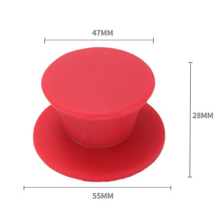 Silikonegreb med anti-hot universelt greb Red