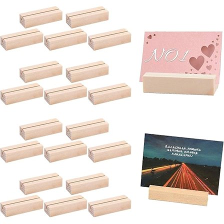 20 Pakke Rektangulære TrækortHoldere Til Bryllupsfest Bordnummerholder Bordkort Holdere Fotoholdere (7 X 2,3 X 1,7 cm) {db}