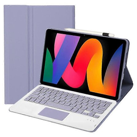 A0N9-A Kompatibel med Xiaomi Redmi Pad SE Touchpad Bluetooth-tangentbord med läderfodral för surfplatta