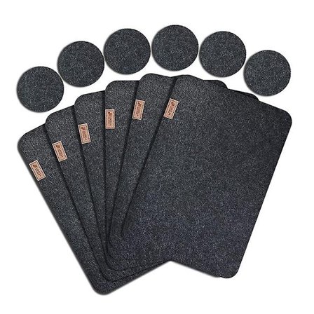 12-delt filtserviet sæt inkluderer bordskåner og coaster varmebestandig skridsikker vaskbar bordskåner