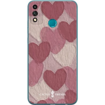Kompatibel Mobilcover til Honor Honor 9X Lite Cactus and Friends - Blush Paper Hearts