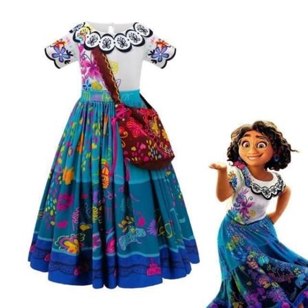 Värikäs Encanto Mirabel -naamiaisasu - täydellinen multicolor 140