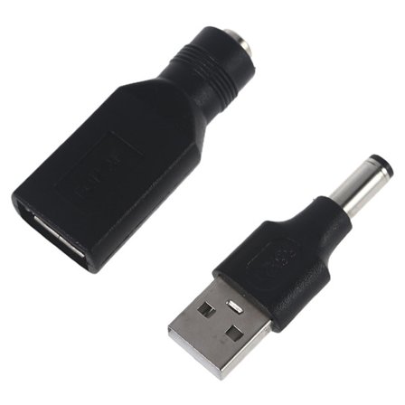 USB till DC-adapter USB 2.0 A Hona/Hane till DC 5.5x2.1mm Hona/Hane Conn