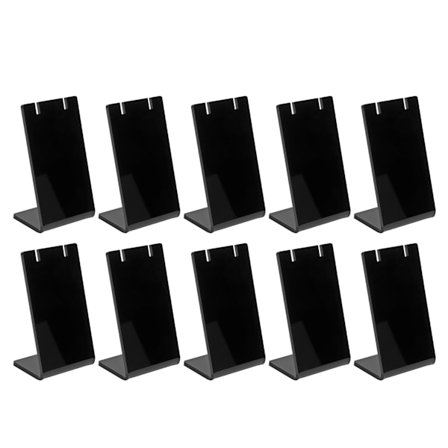 10 stk. Sort Akryl Øreringeholder Organizer Smykkeopbevaring Display Rack Stand