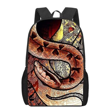 Taidemaalaus Käärme Eläin 3d Tulostus Koululaukkusetti Teini-Ikäisille Tytöille Ala-Asteen Lapsille Reppu Kirjalautut Lapset Kirjalaatikko Salkku DB 9