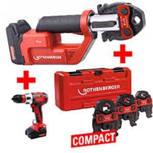 Rothenberger ROMAX Compact TT Verktøypakke pressbakke U16-20-25, Maskiner