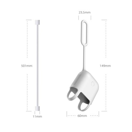 DAITE Apple Airpods beskyttelsesveske med anti-tapt ståltau