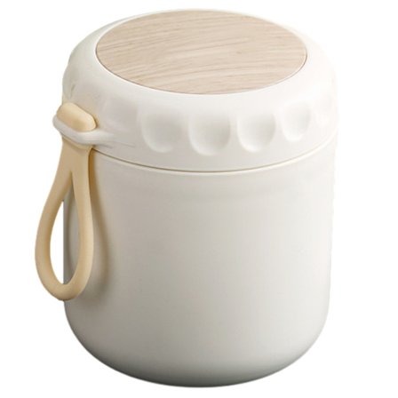 Frukostmugg i rostfritt stål - 400 ml rostfritt stål vit