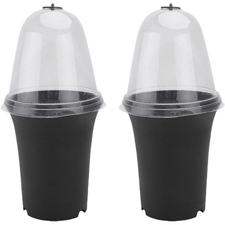 2 st kvävande krukor, suckulentbehållare, blomkruka med lock