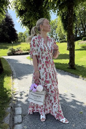 Bohemian Relaxed Dress Pink Meadow S