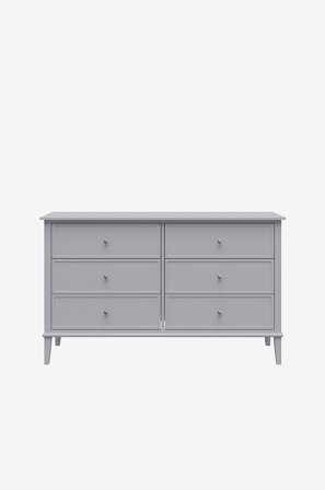 Dorel Home - Lipasto Franklin, jossa kuusi laatikkoa - Harmaa - Lipastot - - Homeroom