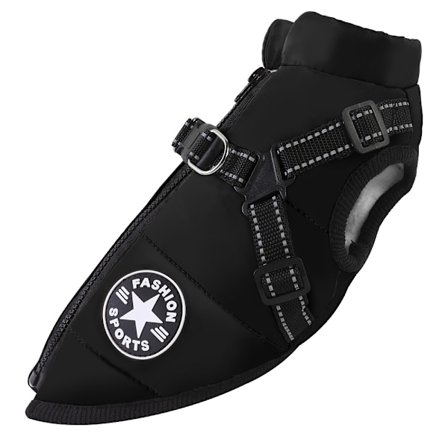 Varm Vandtæt Jakke Med Sele Til Hund Vinter Behagelig Bomuldsjakke Polstret Vest Til Små Mellemstore Hunde Lilla Blå XL