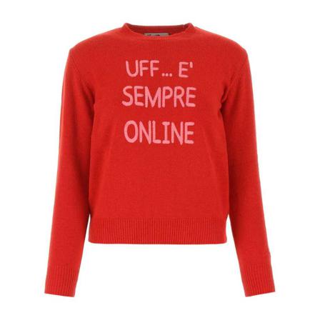 Saint Barth, Round-neck Knitwear Rood, Dames, Maat:S