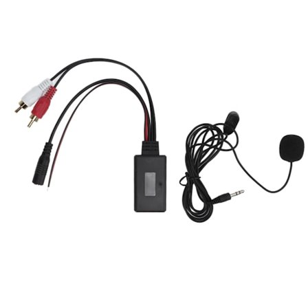 Bil Bluetooth AUX trådløs adapter med 2 RCA lydindgang håndfri mikrofon til Kenwood