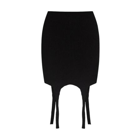 Balmain Nederdel with decorative hem Sort, Dame