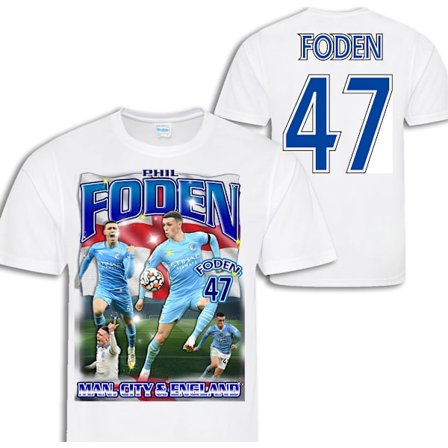 Phil Foden spelare t-shirt sportströja England Man. city