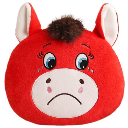 3D Hestepude Grædende Hest Plys Pude Blød Fyldt Pony Pude Til Sofa Soveværelse Julegave