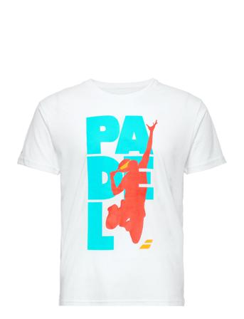 Padel Cotton Tee Men T-shirts Short-sleeved Valkoinen Babolat