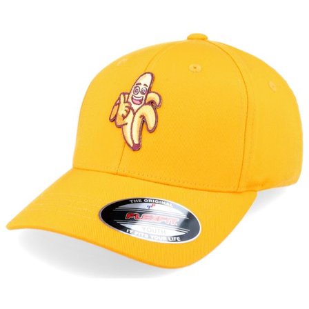 Kiddo Cap - Gul flexfit Keps - Kids Happy Banana Yellow Flexfit @ Hatstore
