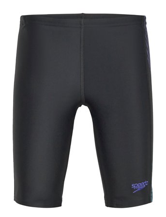 Boys Plastisol Placement Jammer Black Speedo