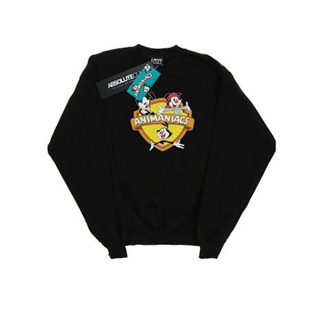 Animaniacs Boys Logo Crest Sweatshirt 12-13 år Svart