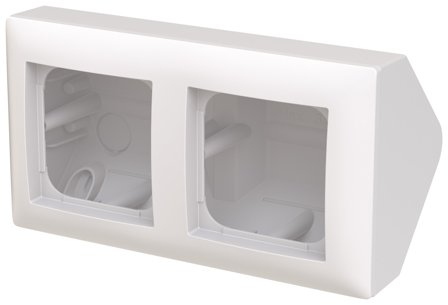 ABB Saga 1722H-916 Hörnbox 2-facks, Strömbrytare & vägguttag