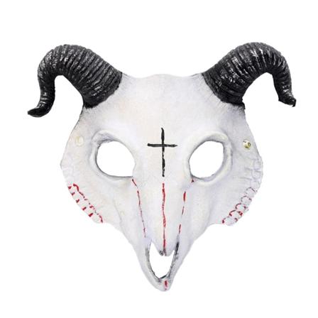 Halloween Skelett Get Skräckmask Skalle Skräck Demon Cosplay Dans Dans Karneval Festrekvisita White with Red