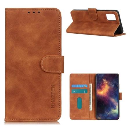 Samsung Galaxy A52 / A52s - Khazneh Retro Läder Fodral - Brun Brown Brun