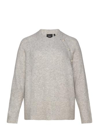 Mcomfy, L/S, Pearl Pullover Pullover Grå Zizzi*Betinget Tilbud