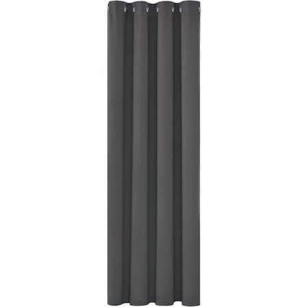 Skjulte gardiner termisk anti-kulde isolerende, 150x200 cm Moderne design med maljer, mørkegrå, 1 stk