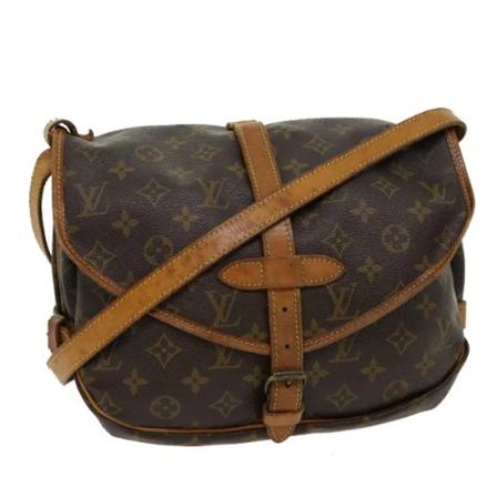 Louis Vuitton Vintage, Pre-owned Saumur 30 Monogram Messenger Bag Bruin, Dames, Maat:ONE Size