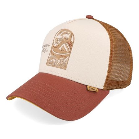Djinns - Beige trucker Keps - Hft Cap Dnc Bathing Girl Crème/Brown A-Frame Trucker @ Hatstore
