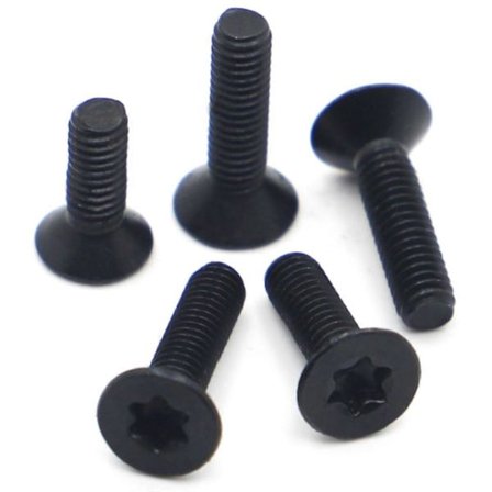 Sort 304 Rustfrit Stål Torx Hoved Flad Forsænket Skrue M2 M25 M3 M4 M5 M6 Seks Fliget Bolt GB2673 FRU
