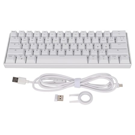 READSON Mekanisk tastatur 61 taster 3 moduser Kompakt ergonomisk layout Gaming tastatur for arbeid Studer spill Svart akse kropp