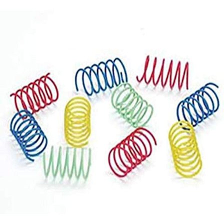 Kattefjederlegetøj, Farverigt Interaktivt Kattelegetøj Plastik Spiralfjeder Kattelegetøj